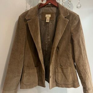 L.L. Bean Women's Tan Corduroy Blazer